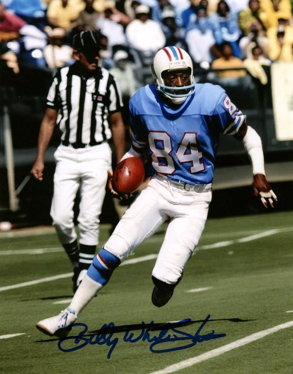 Billy "White Shoes" Johnson Signed Houston Oilers 8x10 Photo LSCM COA