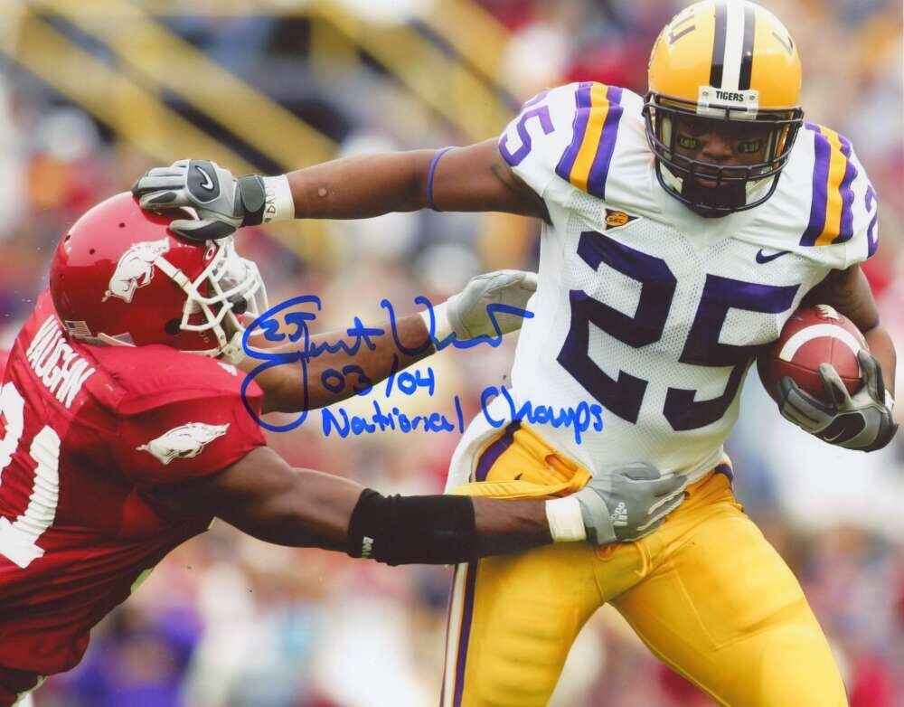 Justin Vincent Signed LSU 8x10 Photo w/ 03/04 National Champs LSCM COA #1