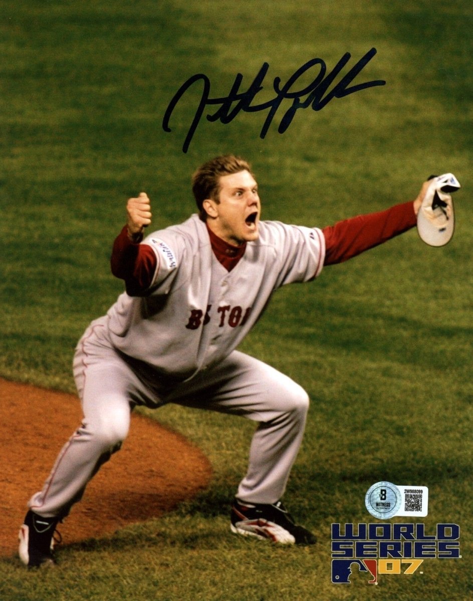 Jonathan Papelbon Signed Boston Red Sox 8x10 Beckett Witness BAS COA #3