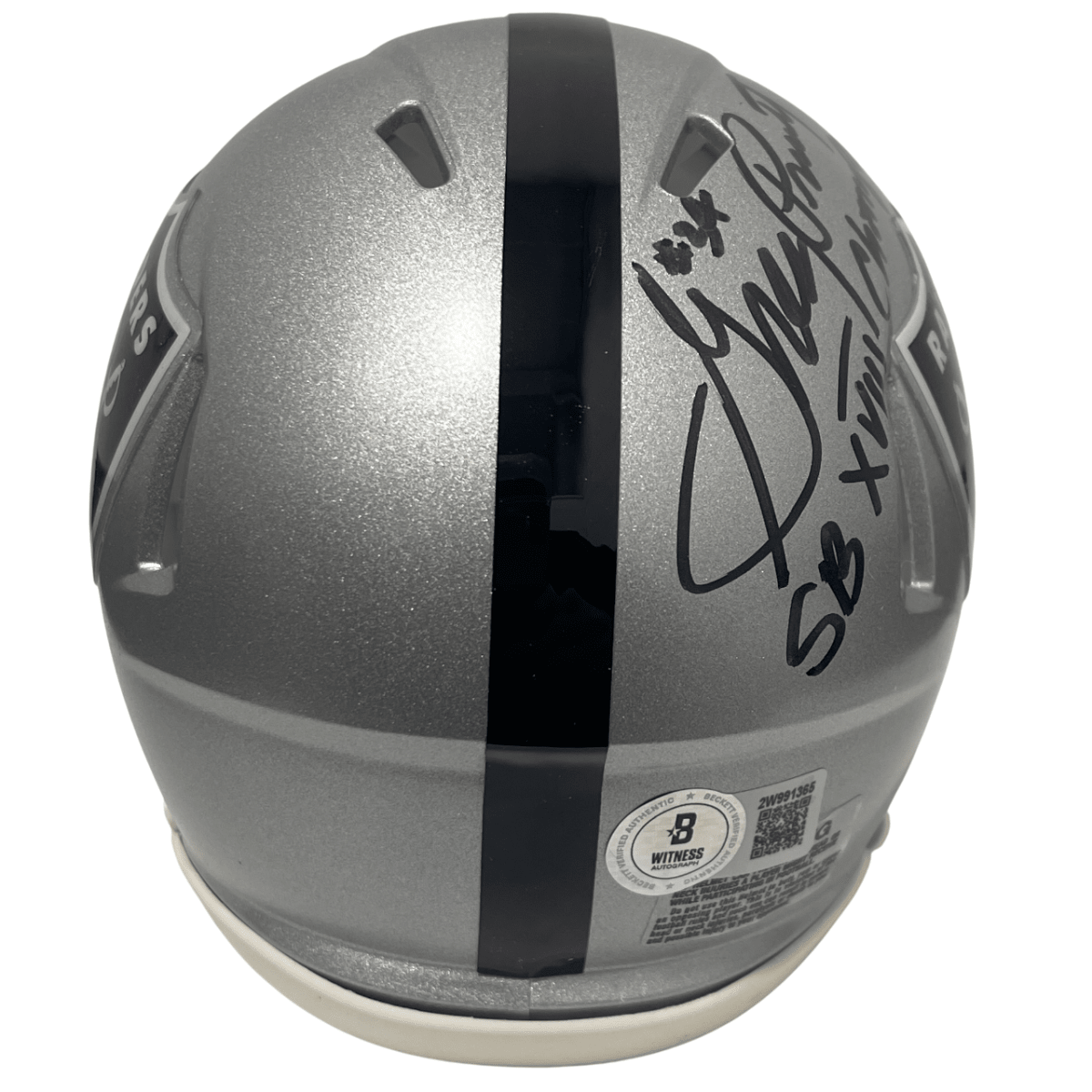 Greg Pruitt Signed Raiders Speed Mini Helmet w/ SB XVIII Champ Beckett W BAS COA