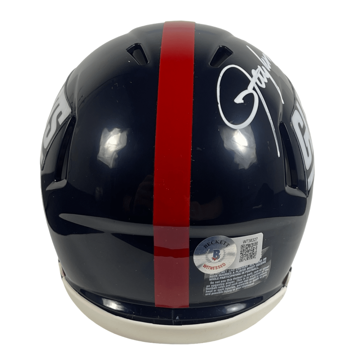 Lawrence Taylor Signed New York Giants TB Mini Helmet Beckett Witness BAS COA