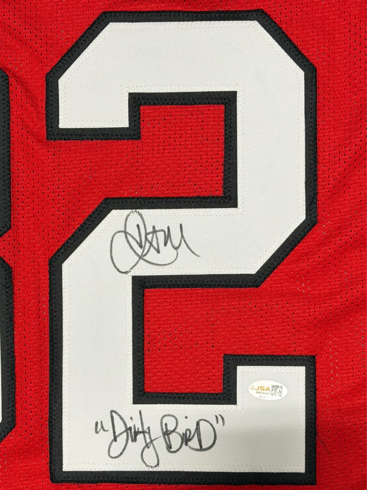 Jamal Anderson Signed Atlanta Falcons Custom Jersey w/ Dirty Bird JSA Wit COA