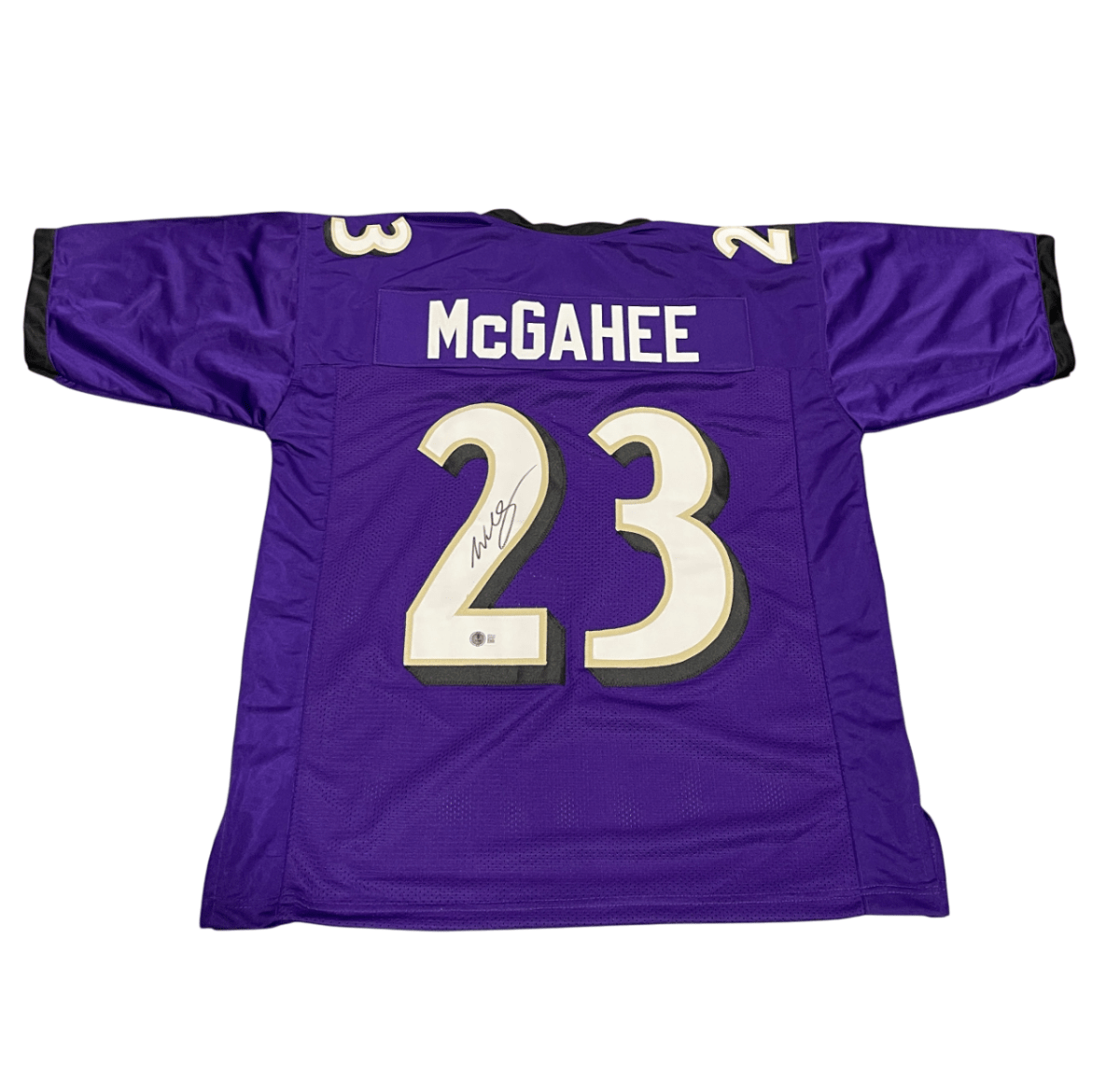 Willis McGahee Signed Baltimore Ravens Custom Jersey Beckett Witness BAS COA