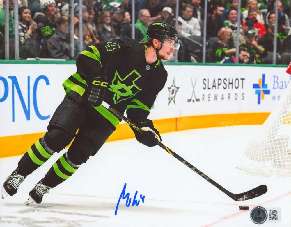 Miro Heiskanen Signed Dallas Stars 8x10 Photo  Beckett Witness BAS COA #4