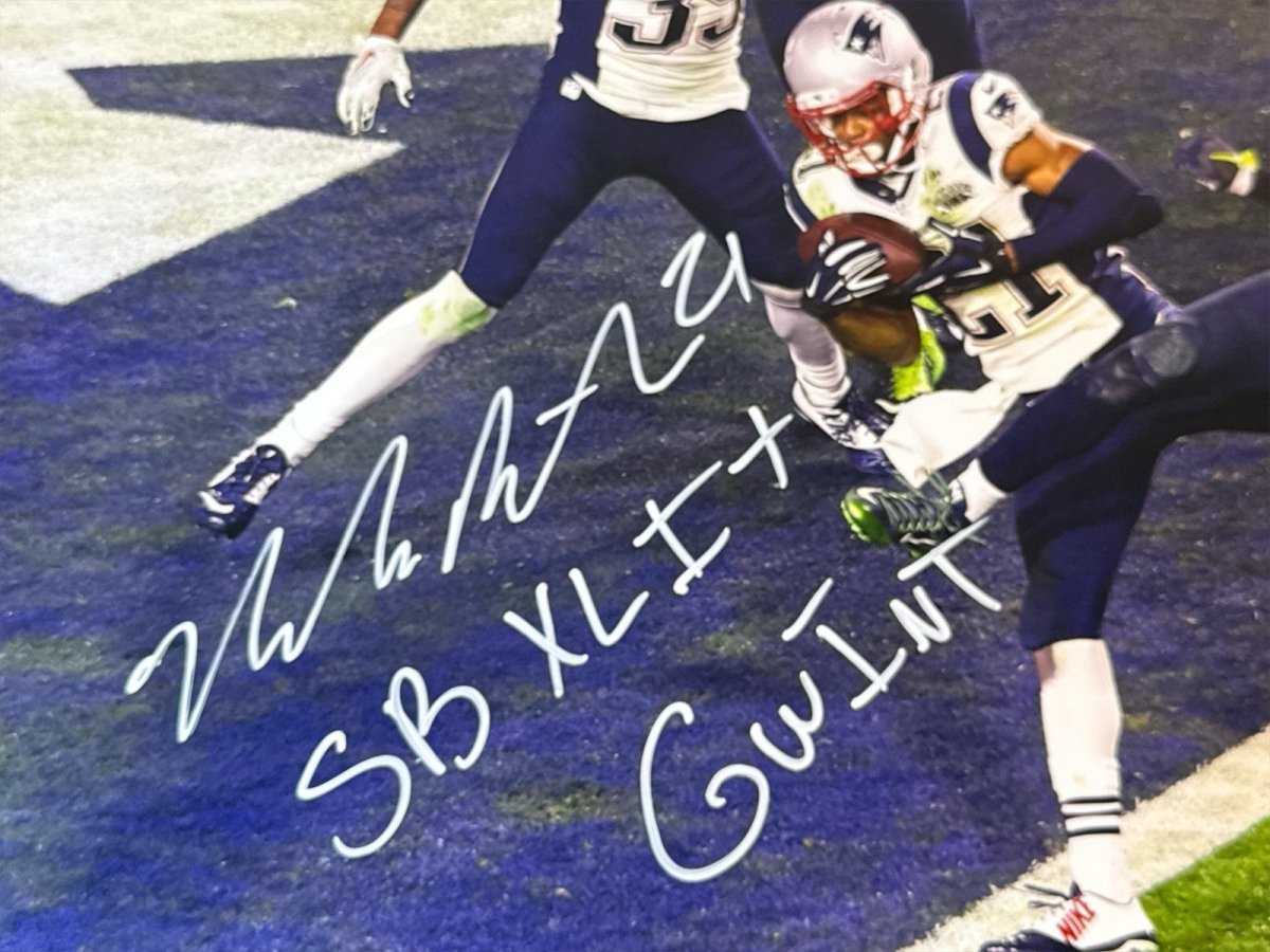 Malcom Butler Signed New England Patriots 16x20 Photo w/ GW INT JSA Witness COA