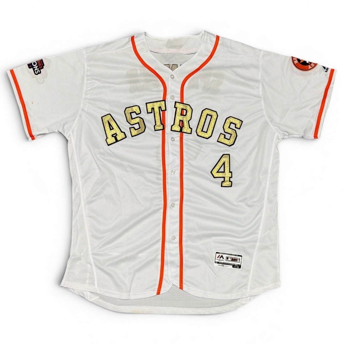 George Springer Signed 2017 World Series Astros Custom Replica Jersey BAS COA
