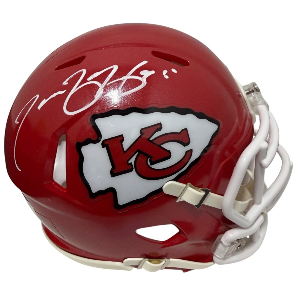 Tamba Hali Signed Kansas City Chiefs Speed Mini Helmet JSA Witness COA