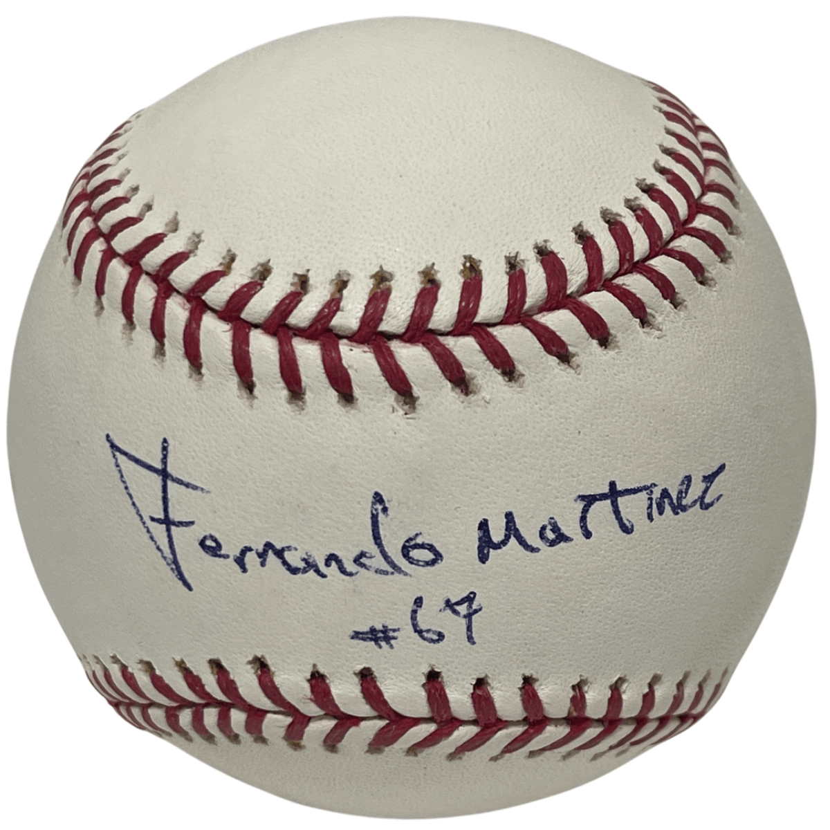 Fernando Martinez Full Name Signed Autographed ROMLB Baseball NY Mets LSCM COA