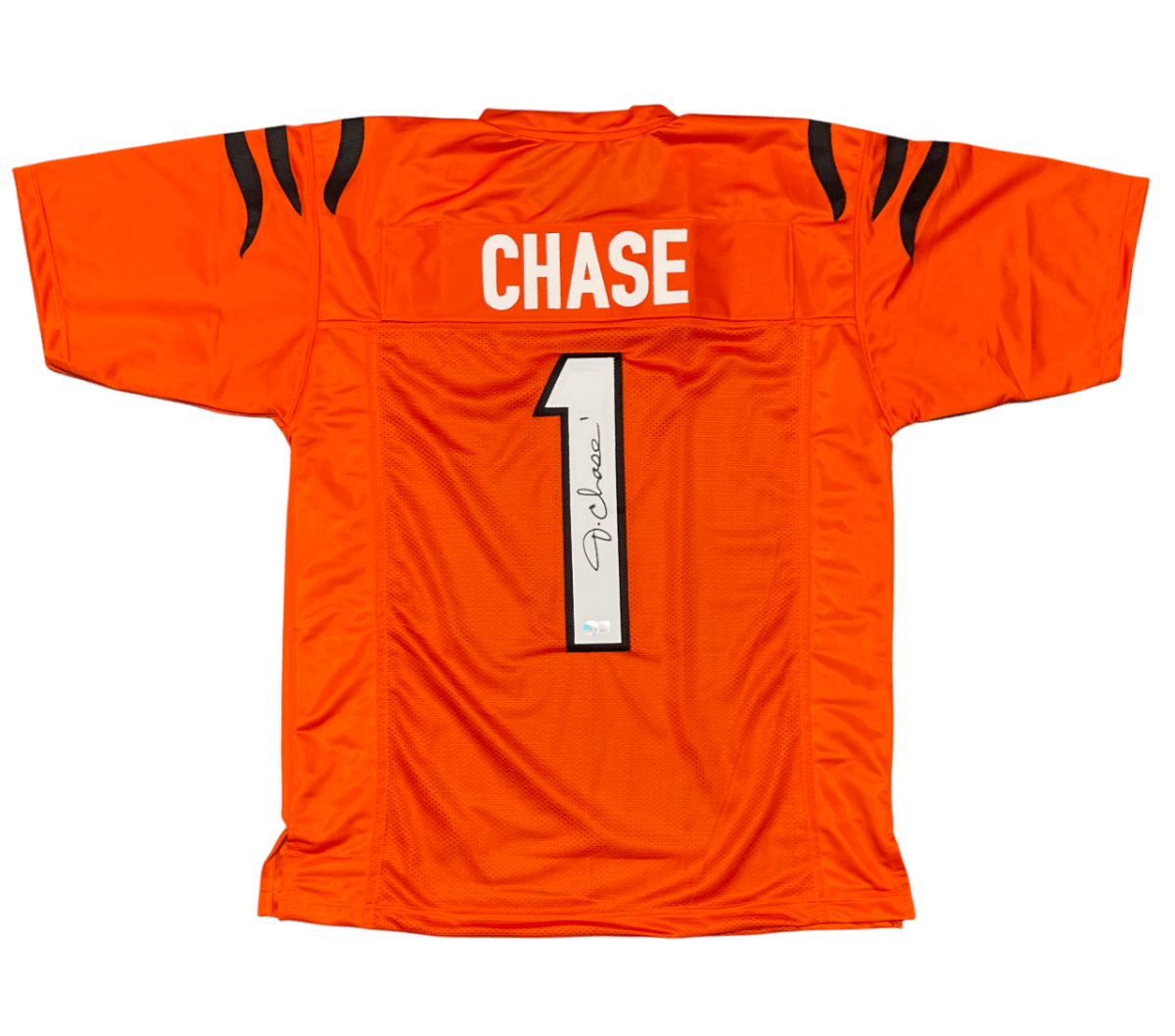 Ja'Marr Chase Signed Cincinnati Bengals Custom Orange Jersey Beckett BAS COA