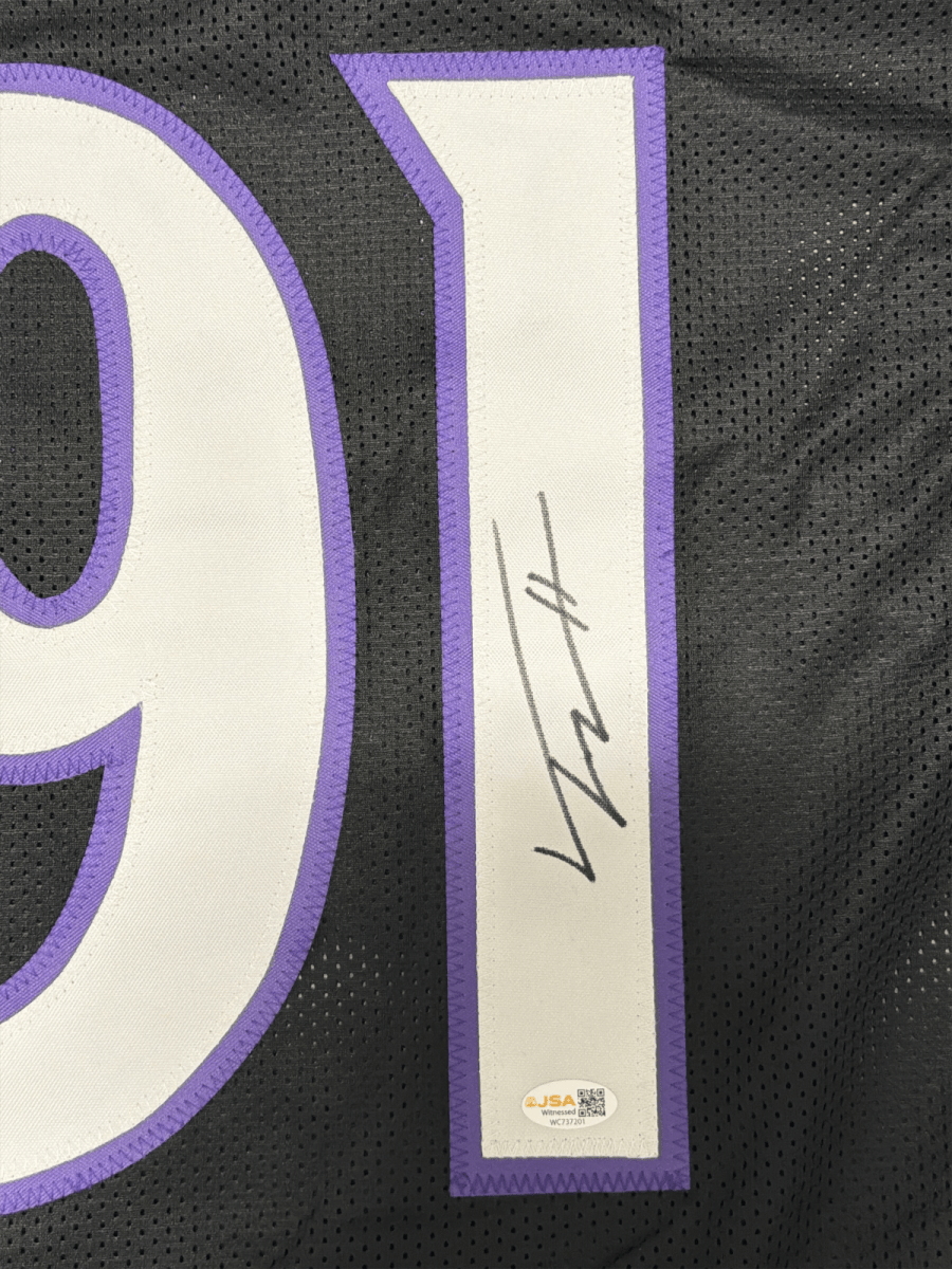 Trey Hendrickson Signed Baltimore Ravens Custom Jersey JSA Witness COA