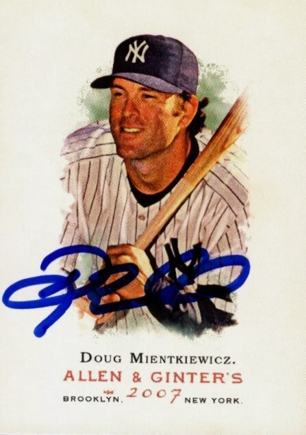 Doug Mientkiewicz Signed Auto 2007 Topps Allen &amp; Ginter #241 LSCM COA Yankees