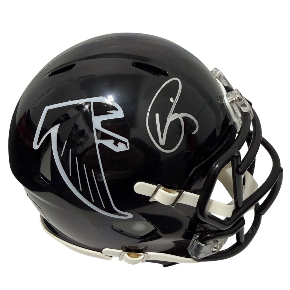 Andre Rison Signed Atlanta Falcons TB 90-02 Mini Helmet JSA Witness COA
