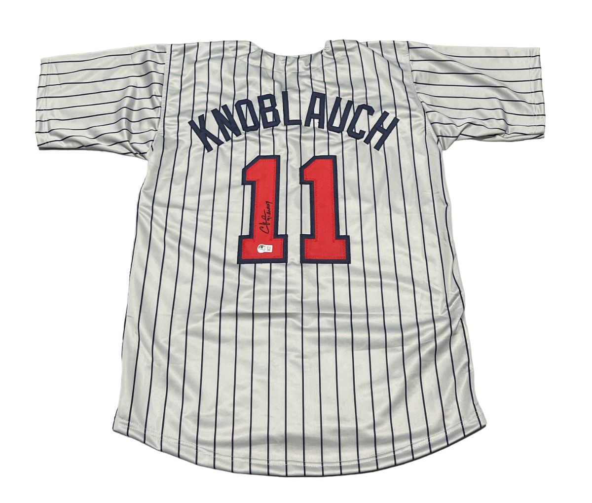 Chuck Knoblauch Signed Minnesota Custom Jersey w/ 91 AL ROY Beckett W BAS COA