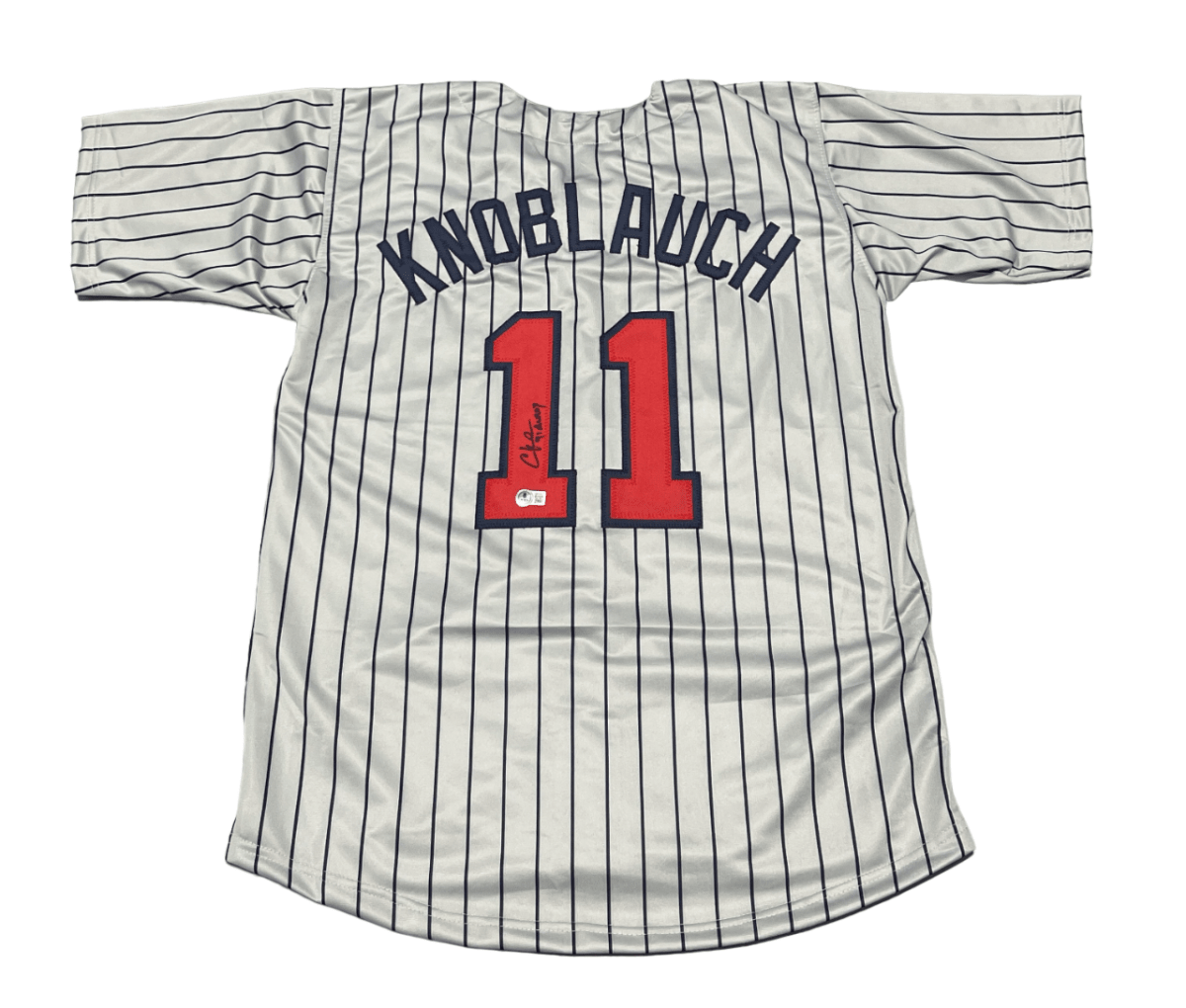 Chuck Knoblauch Signed Minnesota Custom Jersey w/ 91 AL ROY Beckett W BAS COA