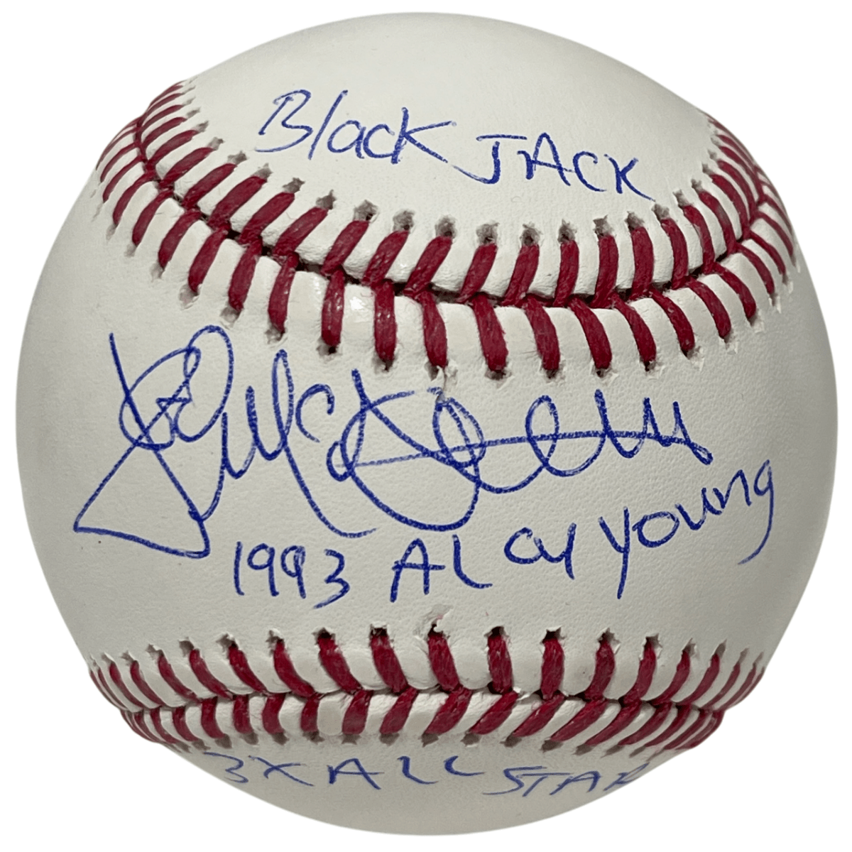 Jack McDowell Signed Autographed ROMLB Baseball w/ 3x Ins Beckett Wit BAS COA