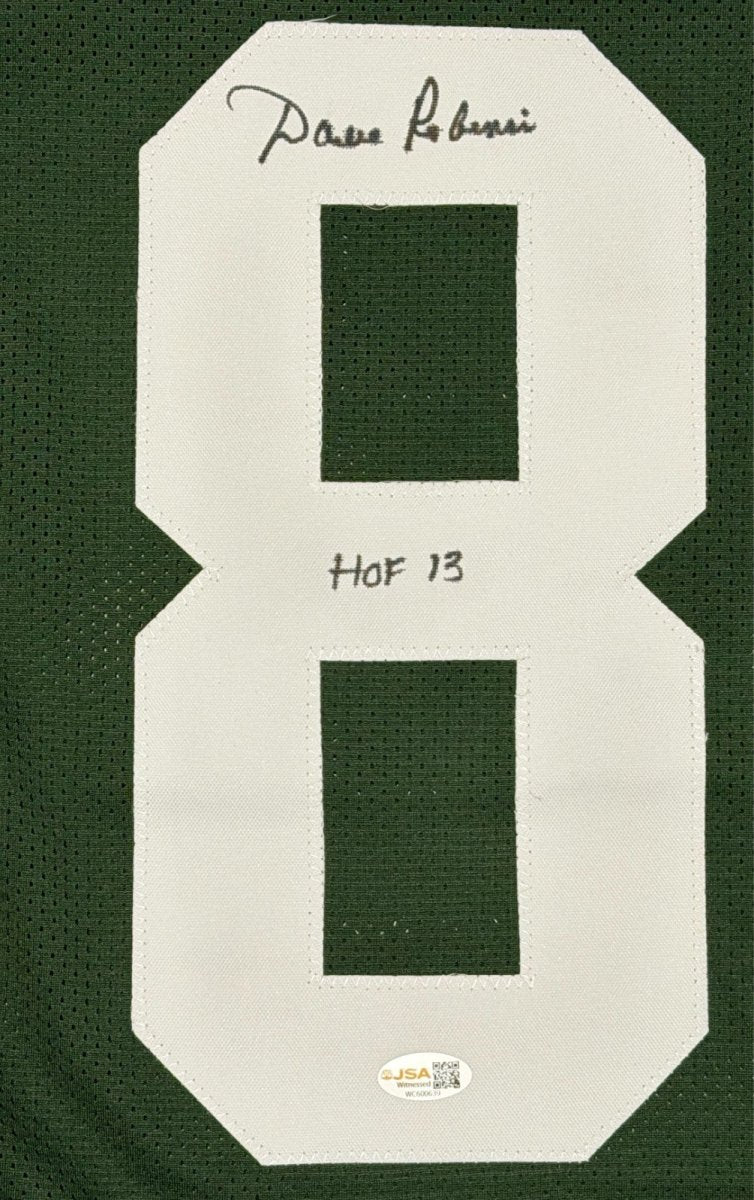 Dave Robinson Signed Green Bay Packers Custom Jersey w/ HOF 2013 JSA Witness COA