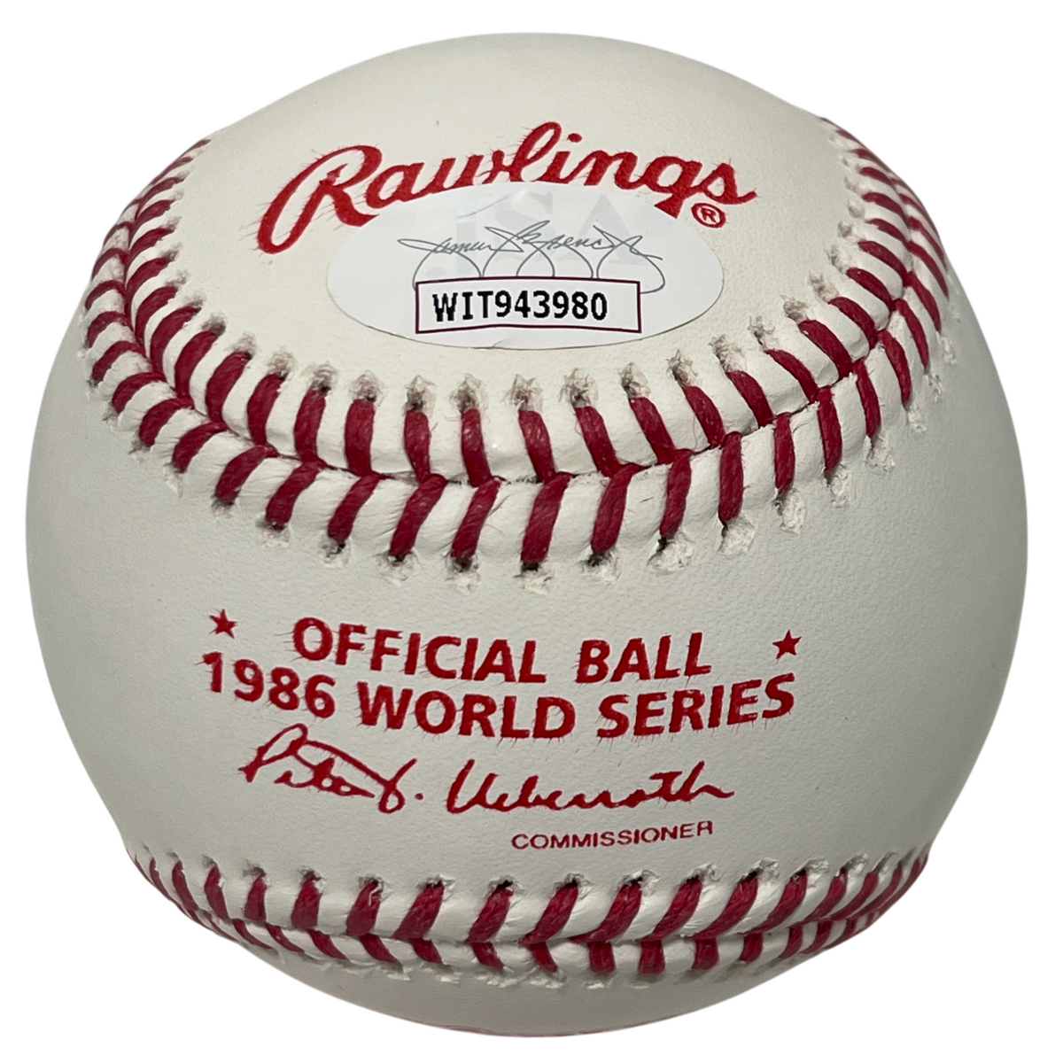 Jesse Orosco Signed 1986 World Series ROMLB Baseball w/ 2 Ins JSA COA Mets