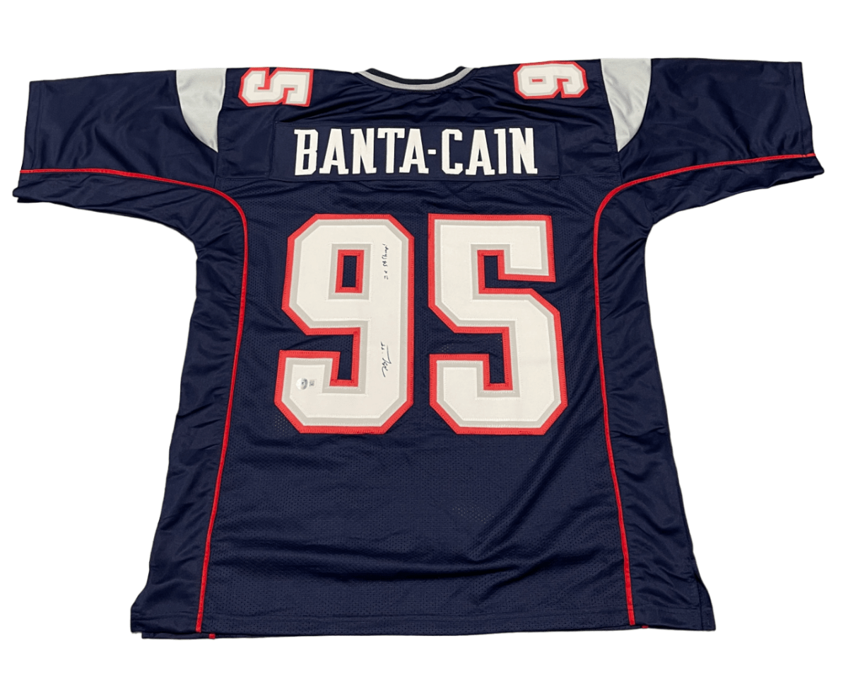 Tully Banta-Cain Signed Patriots Custom Jersey w/ 2x SB Champ Beckett W BAS COA
