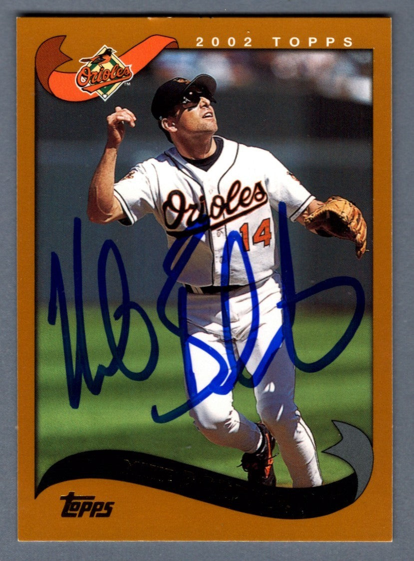 Mike Bordick Signed Autographed 2002 Topps #153 LSCM COA Baltimore Orioles