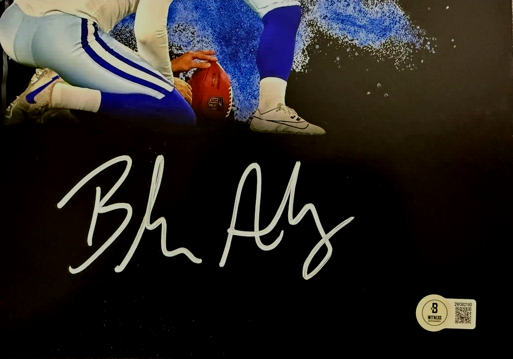 Justin Tucker &amp; Brandon Aubrey Dual Signed Auto 16x20 Photo Beckett Wit. BAS COA