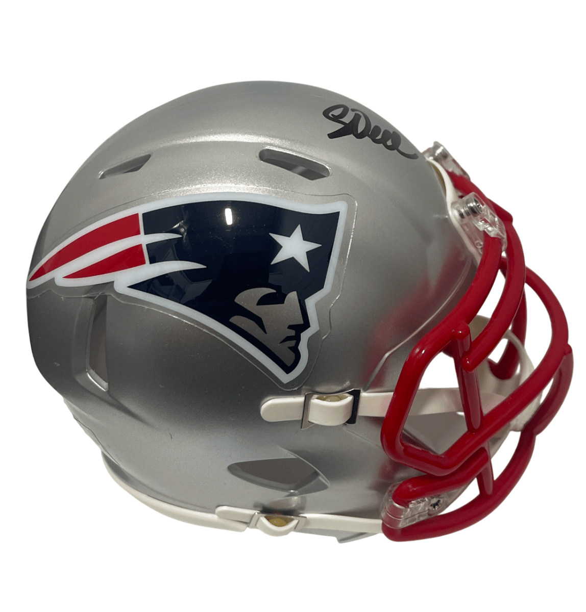 Corey Dillon Signed Patriots Speed Mini Helmet Beckett Witness BAS COA