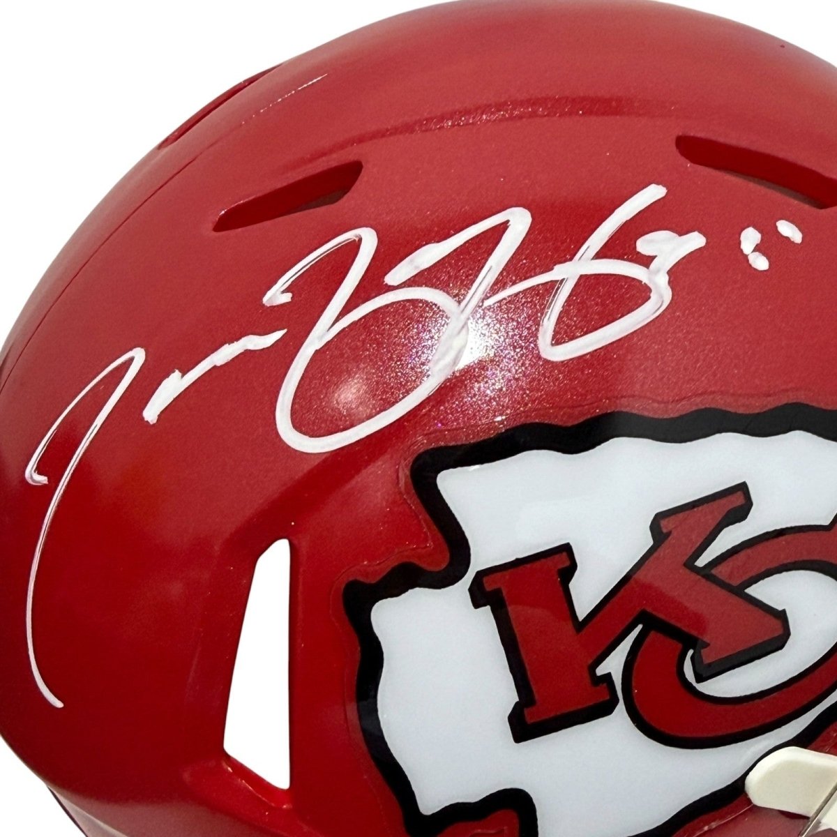 Tamba Hali Signed Kansas City Chiefs Speed Mini Helmet JSA Witness COA