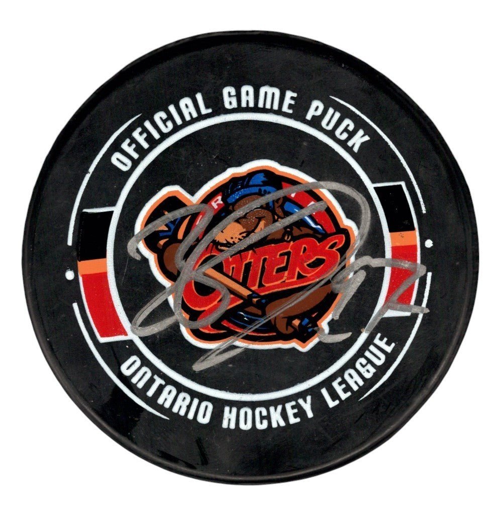 Connor McDavid Signed Autographed Erie Otters OHL Game Puck Upper Deck UDA COA