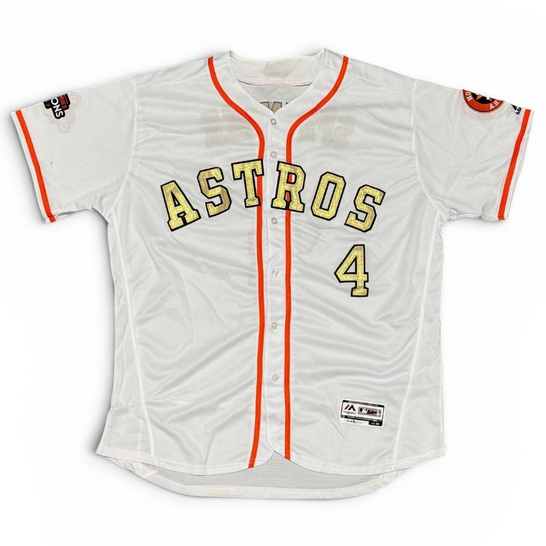 George Springer Signed 2017 World Series Astros Custom Replica Jersey BAS COA