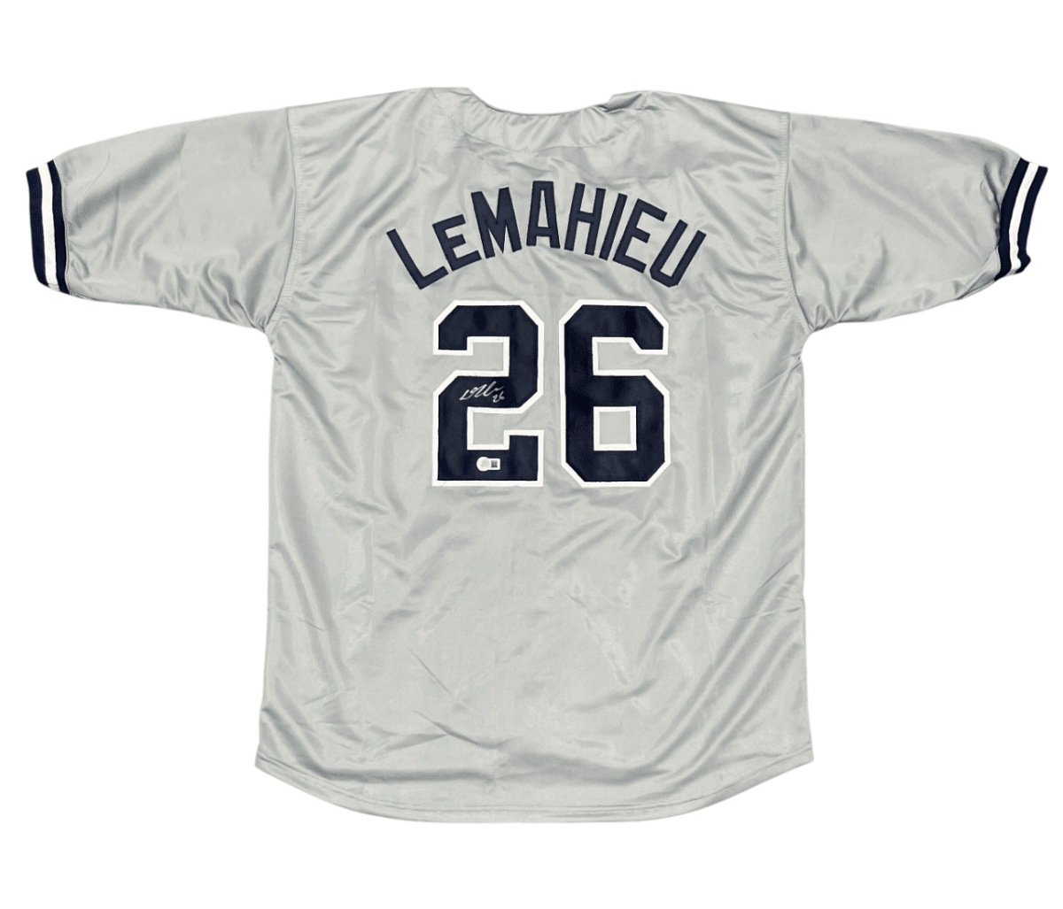 DJ LeMahieu Signed New York Yankees Custom Jersey Beckett Witness BAS COA