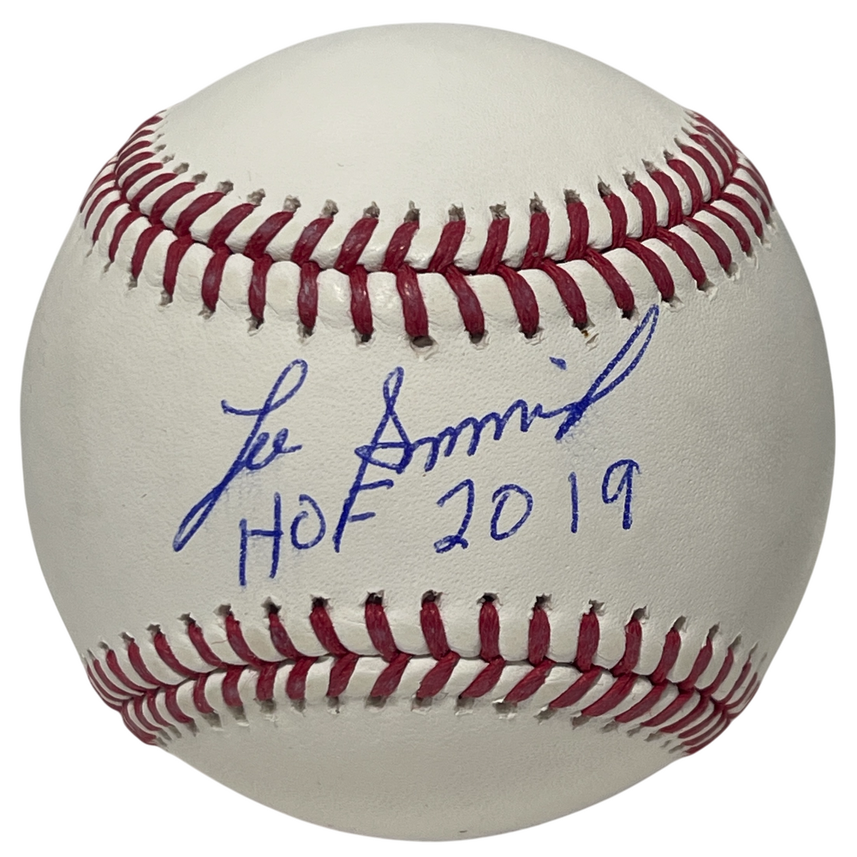 Lee Smith Signed ROMLB Baseball w/ HOF 2019 Beckett Witness BAS COA
