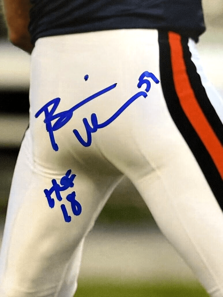 Brian Urlacher &amp; Lance Briggs Dual Signed Auto 16x20 Photo w Ins Beckett BAS COA