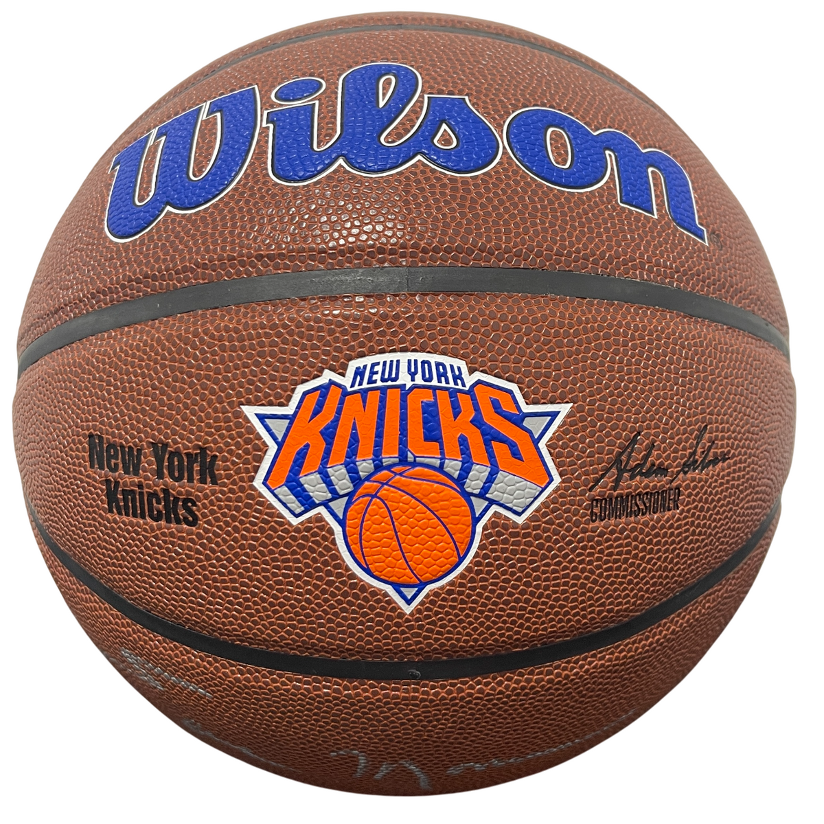 Earl Monroe Signed Wilson NY Knicks Logo Wilson Basketball Beckett Wit. BAS COA