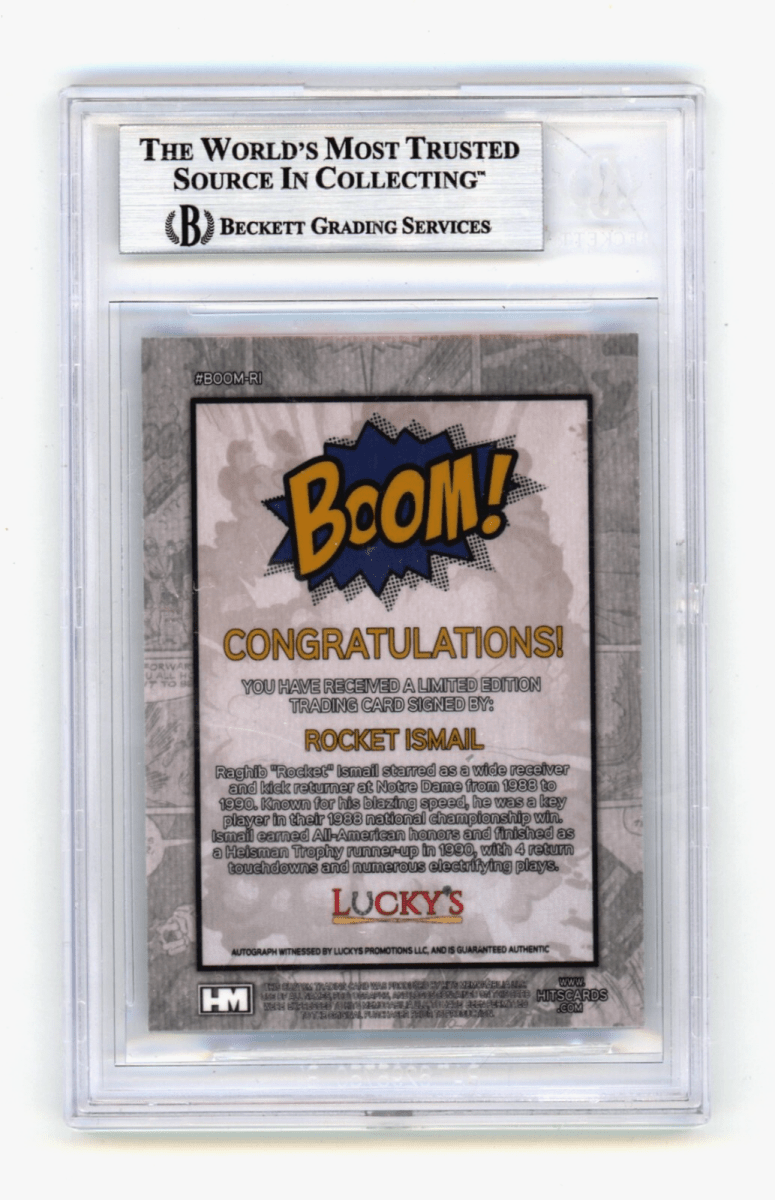 Rocket Ismail 2024 Hits Memorabilia BOOM Silver Signed BGS BAS Auto Notre Dame