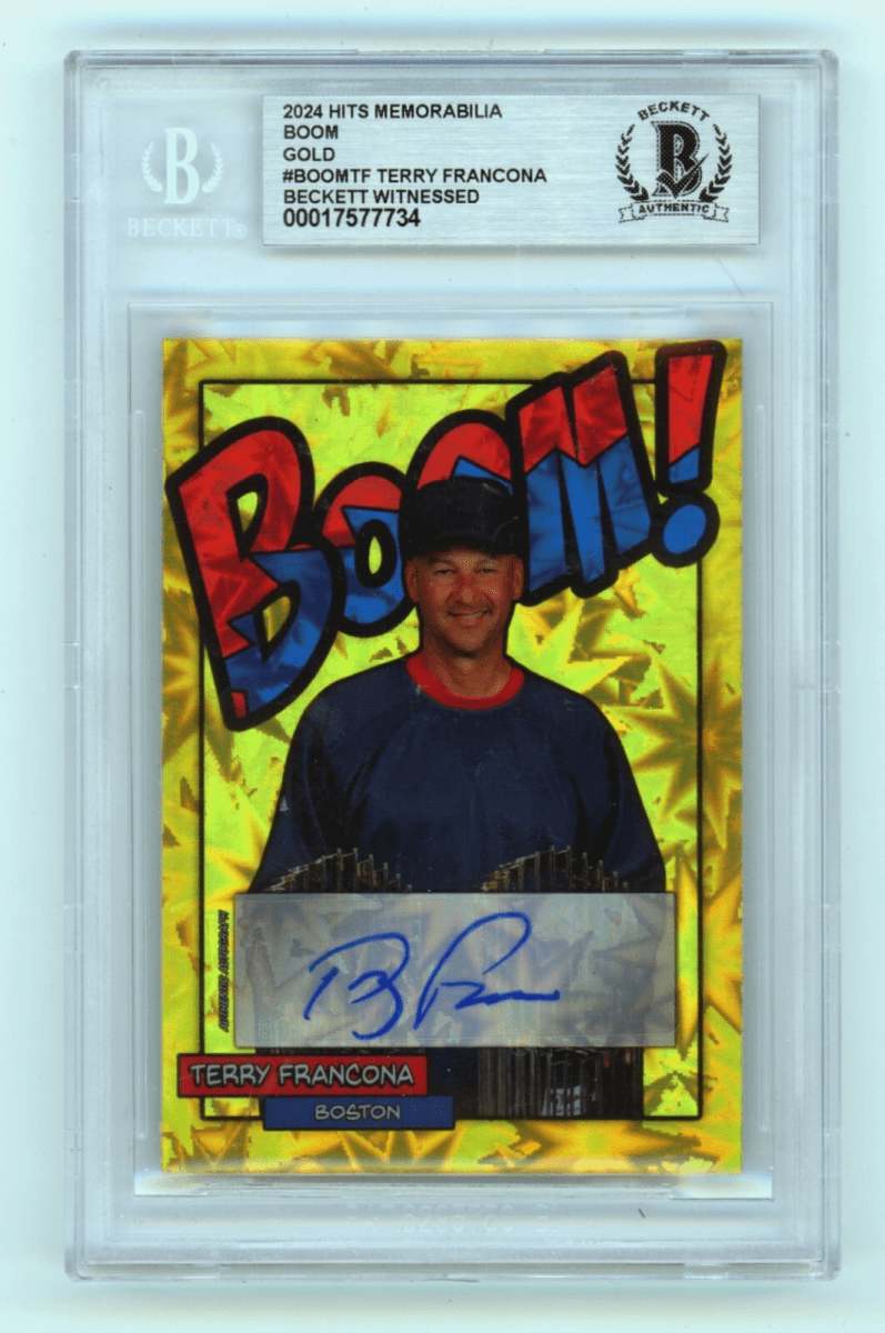 Terry Francona 2024 Hits Memorabilia BOOM Gold /10 Signed BGS BAS Auto Red Sox