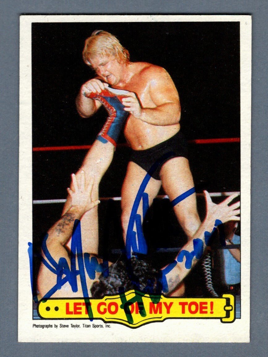 Greg "The Hammer" Valentine Signed 1985 WWF Ringside Action 22 w HOF 04 LSCM COA