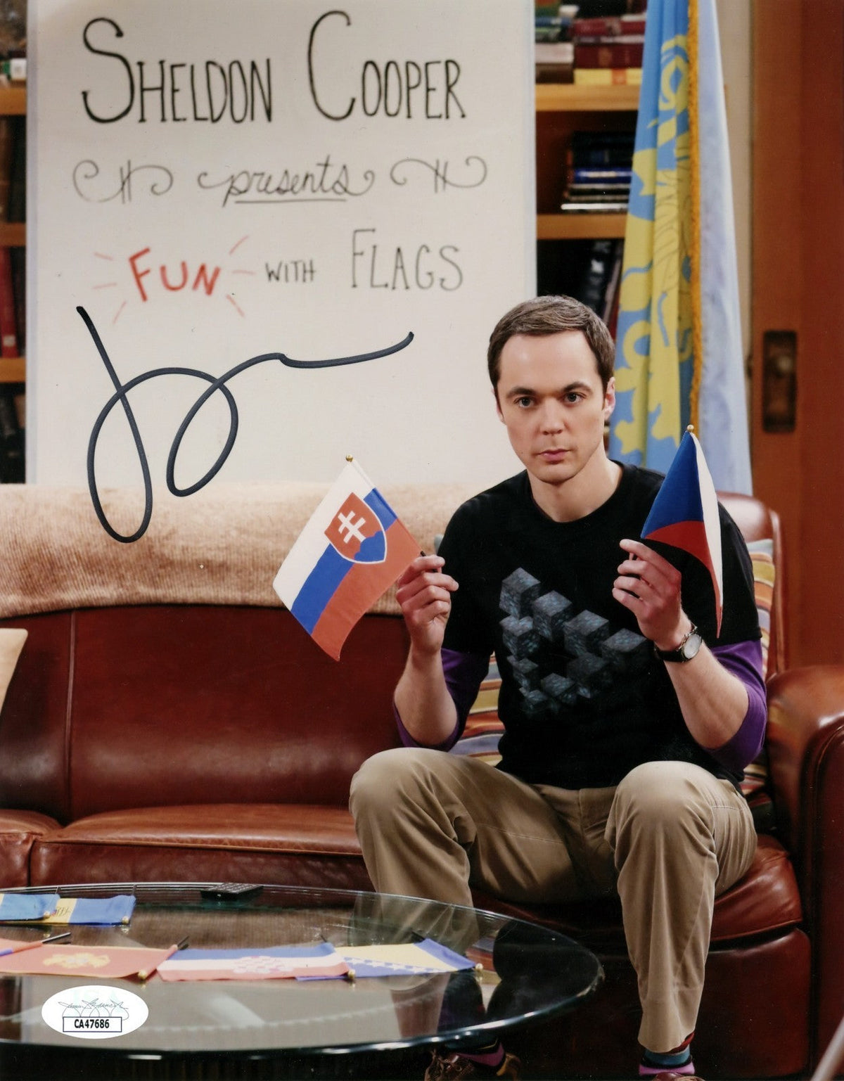 Jim Parsons "Sheldon Cooper" Signed Big Bang Theory 8x10 Photo JSA COA