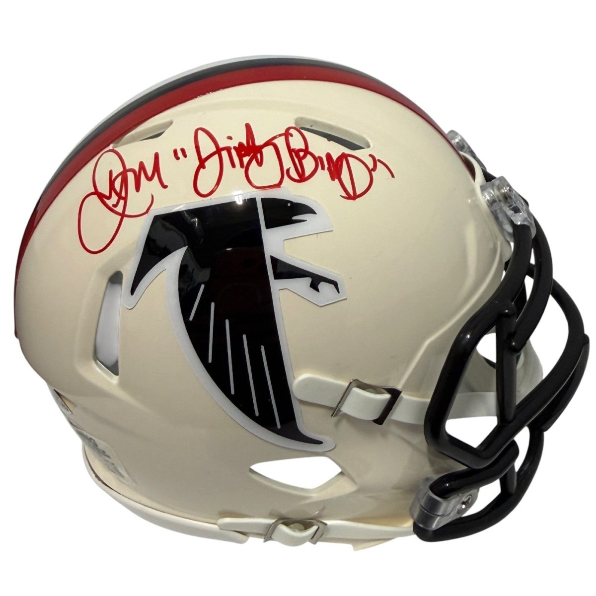Jamal Anderson Signed Falcons Retro Mini Helmet w/ Dirty Bird JSA Witness COA