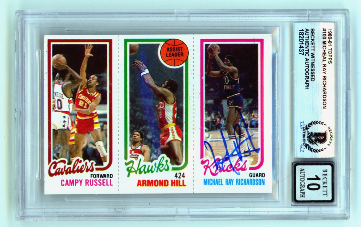 Micheal Ray Richardson 1980-81 Topps #100 Signed Rookie RC Beckett BGS 10 Auto
