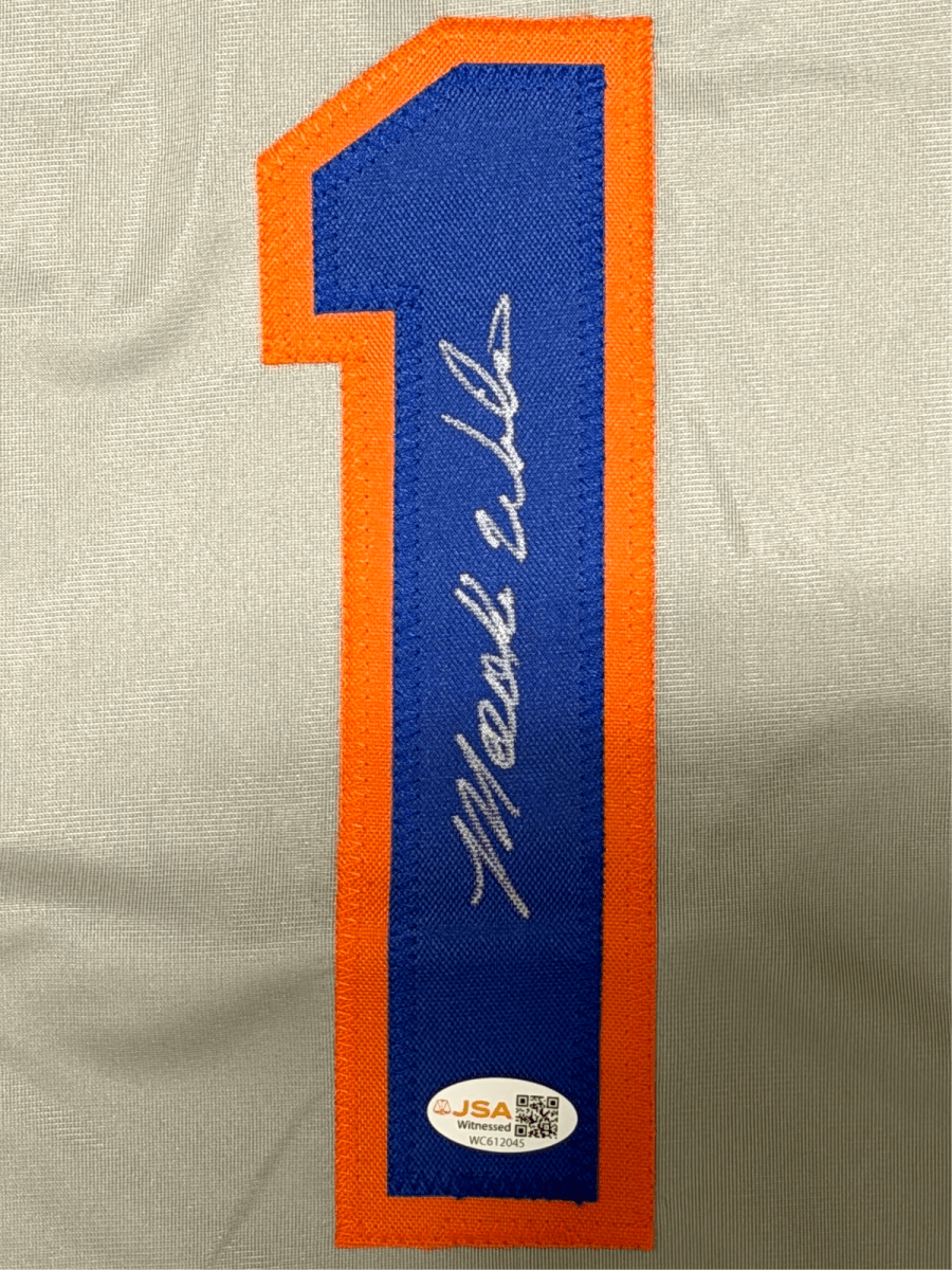 Mookie Wilson Signed NY Mets 1986 WS Play Embroidered LE Custom Jersey JSA W COA