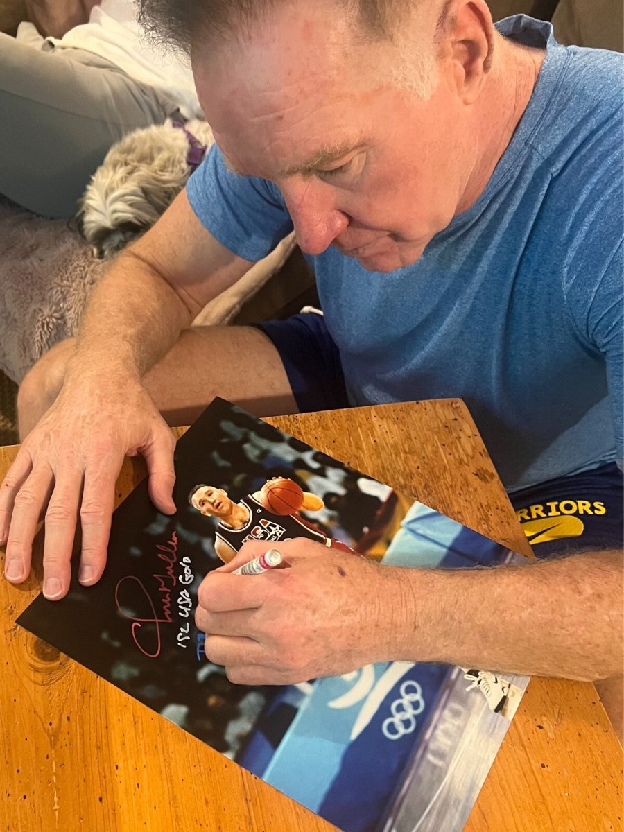 Chris Mullin Signed USA Dream Team 11x14 Photo w 2 Insc LE #/13 BAS COA RWB