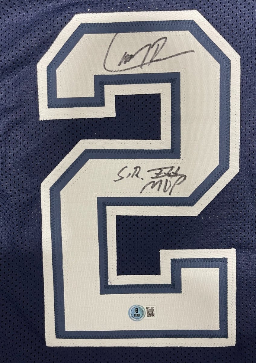 Larry Brown Signed Dallas Cowboys Custom Jersey w SB XXX MVP Beckett Wit BAS COA