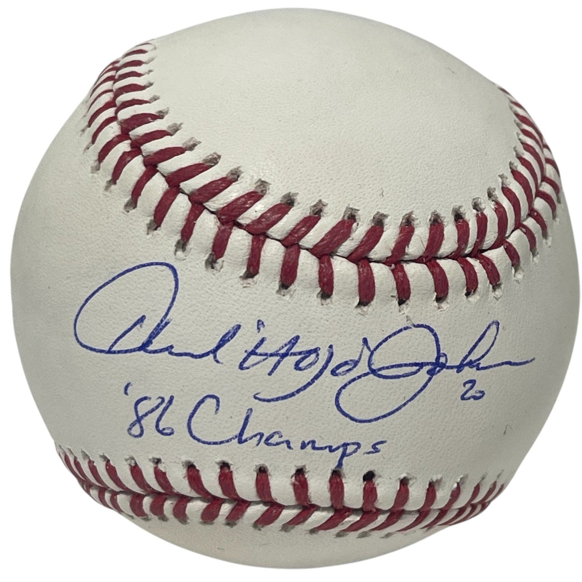 Howard "HOJO" Johnson Signed ROMLB Baseball w/ 86 Champs Beckett Witness BAS COA