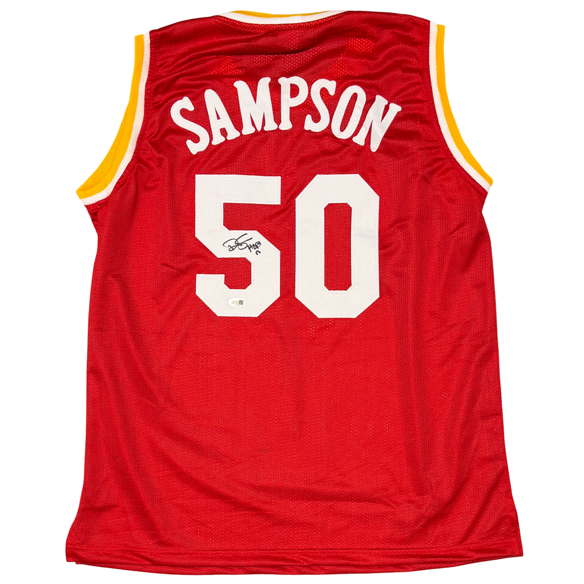 Ralph Sampson Signed Houston Rockets Custom Jersey w/ HOF 12 JSA Witness COA