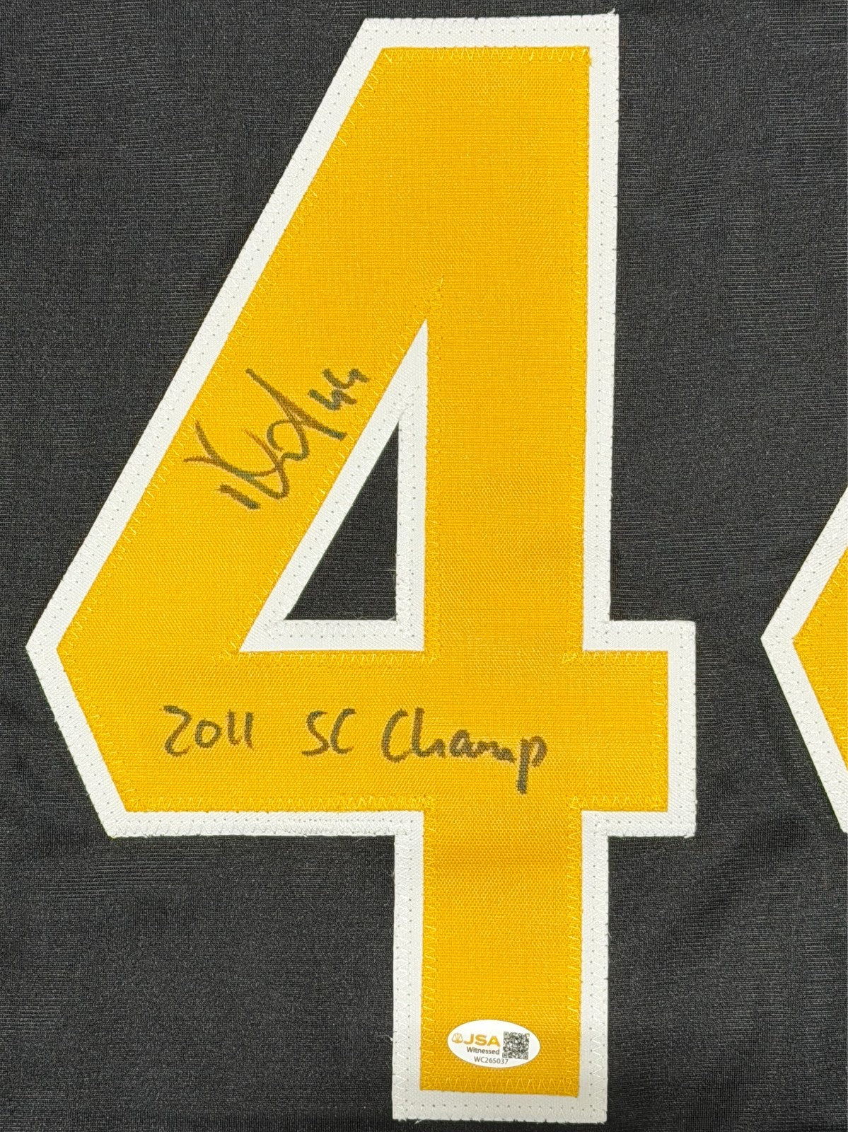 Dennis Seidenberg Signed Boston Bruins Custom Jersey w/ 2011 SC Champs JSA W COA