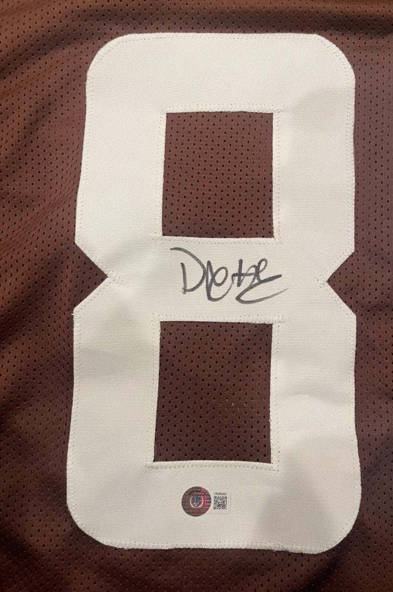 David Njoku Signed Cleveland Browns Custom Jersey Beckett Witness BAS COA