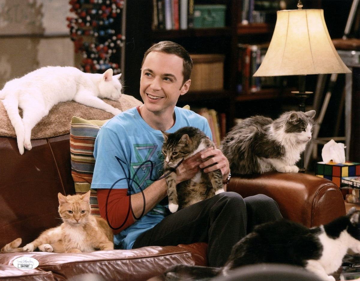 Jim Parsons "Sheldon Cooper" Signed Big Bang Theory 11x14 Photo JSA COA