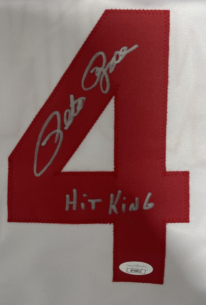 Pete Rose Signed Cincinnati Reds Custom Im Sorry Jersey w/ Hit King JSA COA