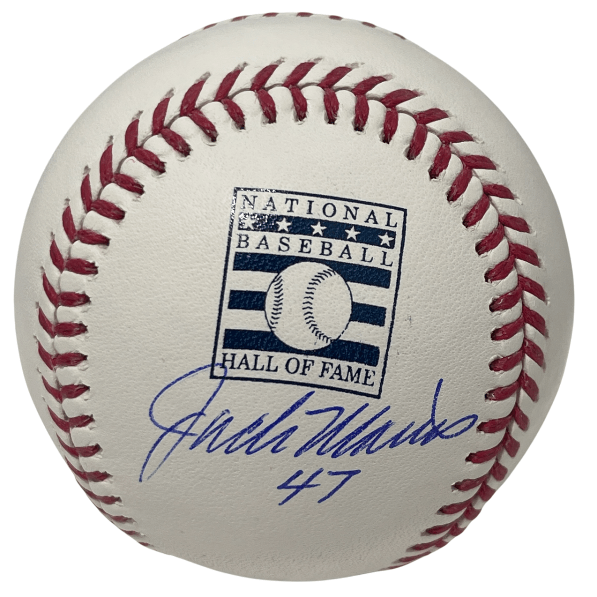 Jack Morris Signed Autographed HOF Logo ROMLB Baseball w #47 Beckett Wit BAS COA