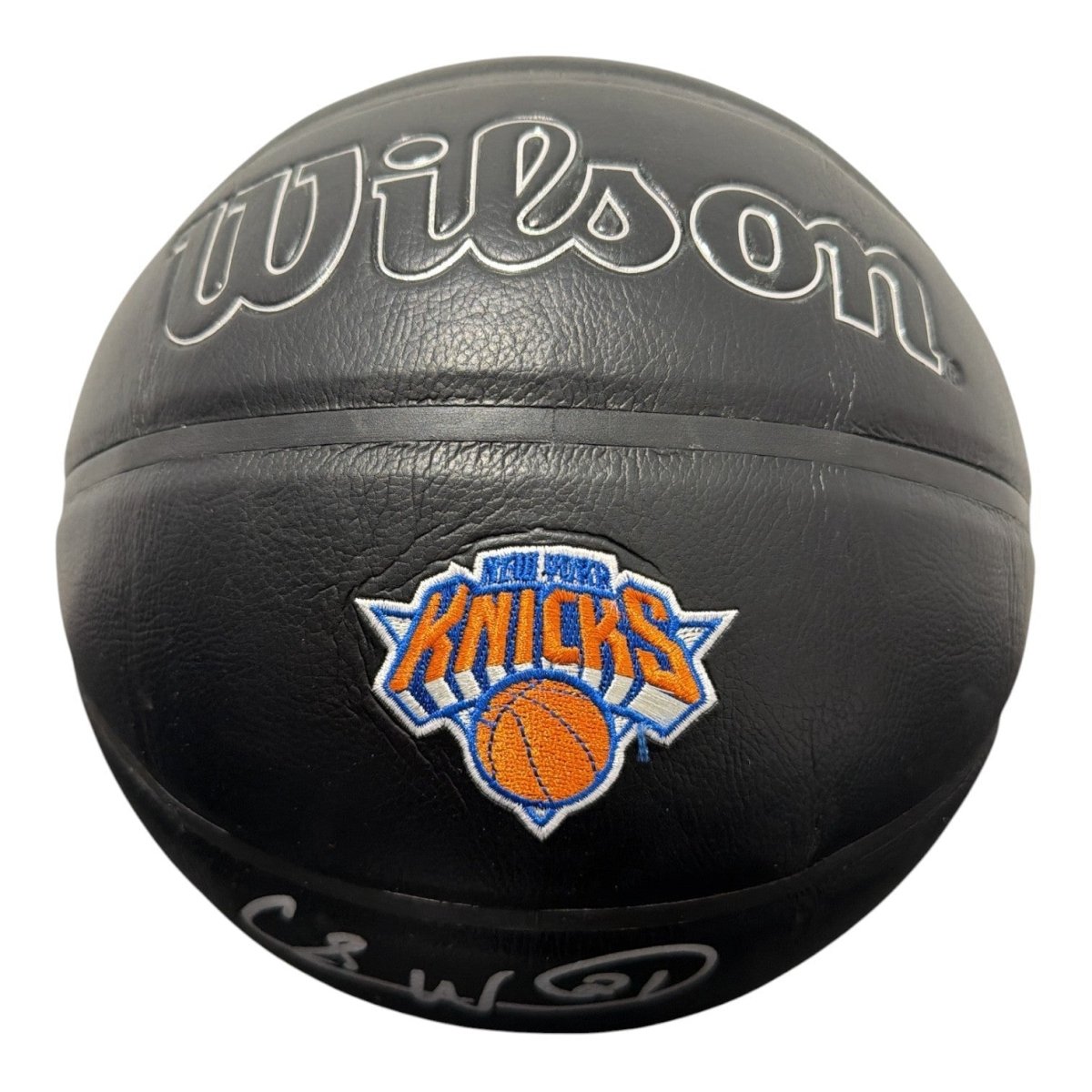 Charlie Ward Signed Black Knicks Wilson NBA Basketball w 99 ECF Champs JSA W COA