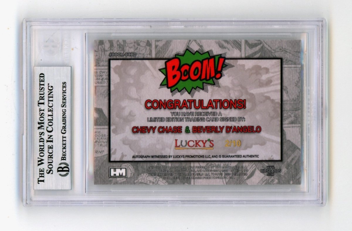 Chevy Chase Beverly D'Angelo 2024 Hits Mem BOOM Gold /10 Signed BGS BAS Auto